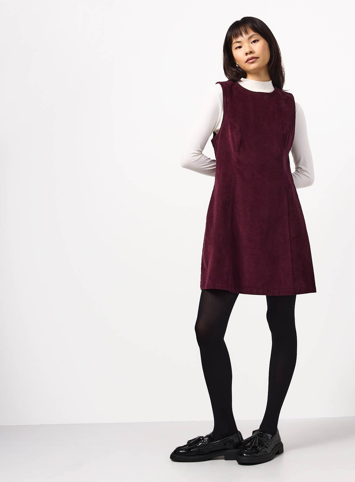 Red Corduroy Sleeveless Mini Dress  18 - Image 2